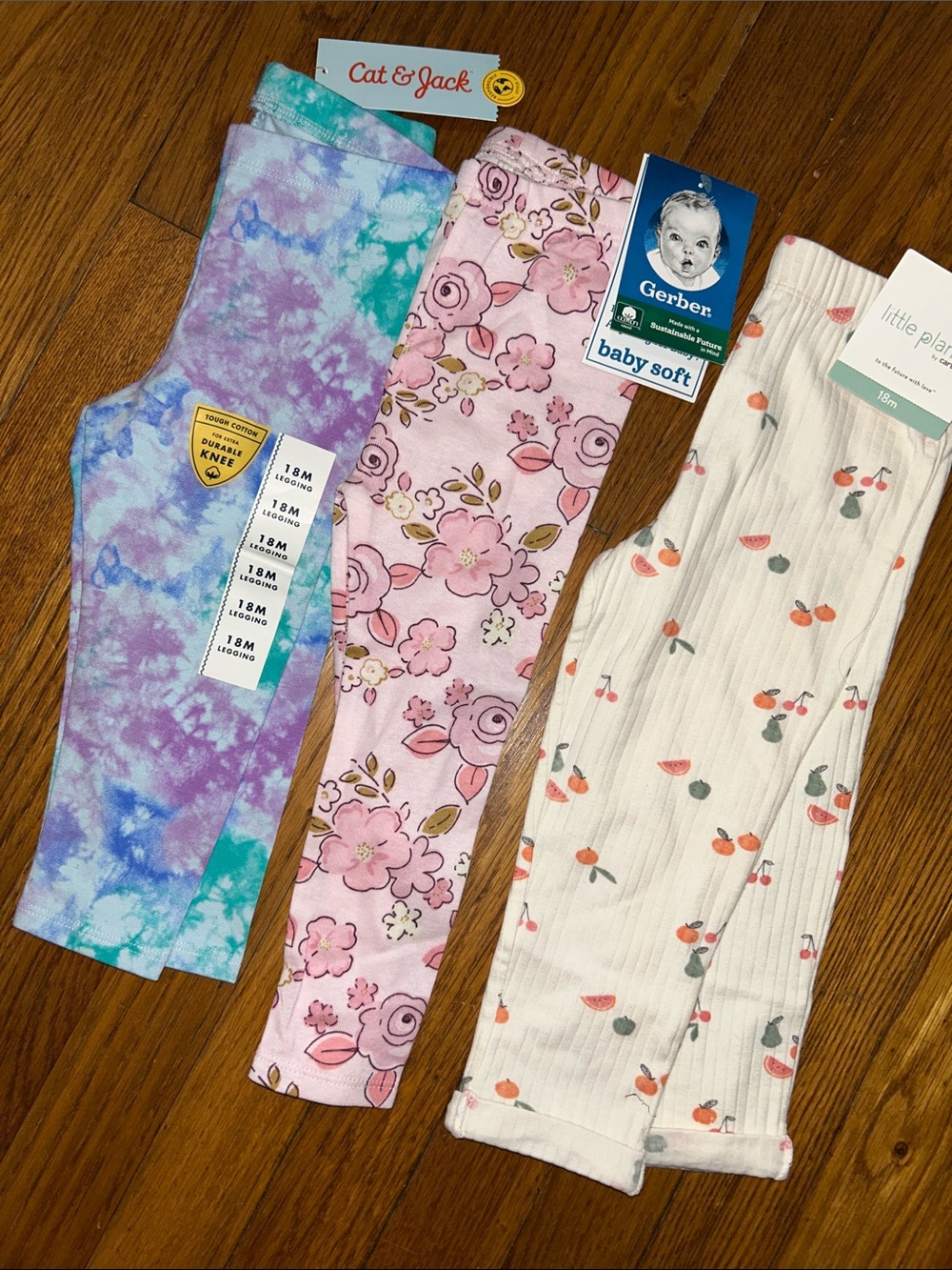 New Baby Girl Pants Leggings Bottoms Bundle Set Carter’s Little Planet, Gerber